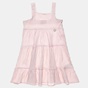 ALOUETTE-Παιδικό φόρεμα ALOUETTE ροζ-λευκό καρό (12 μηνών - 5 ετών)