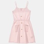 ALOUETTE-Παιδικό φόρεμα ALOUETTE καρό ροζ-λευκό  (6-18 ετών)