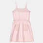 ALOUETTE-Παιδικό φόρεμα ALOUETTE καρό ροζ-λευκό  (6-18 ετών)