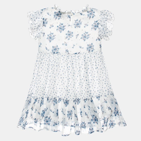 ALOUETTE-Παιδικό φόρεμα ALOUETTE λευκό μπλε (12 μηνών - 5 ετών)