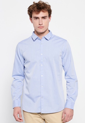FUNKY BUDDHA-Ανδρικό πουκάμισο FUNKY BUDDHA γαλάζιο