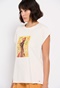 FUNKY BUDDHA-Γυναικείο t-shirt FUNKY BUDDHA εκρού