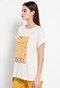 FUNKY BUDDHA-Γυναικείο t-shirt FUNKY BUDDHA εκρού
