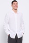 FUNKY BUDDHA-Ανδρικό λινό πουκάμισο FUNKY BUDDHA λευκό
