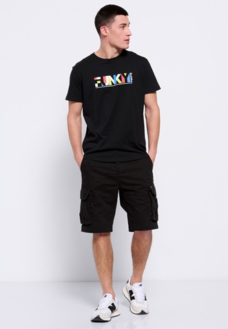 FUNKY BUDDHA-Ανδρικό t-shirt FUNKY BUDDHA μαύρο 