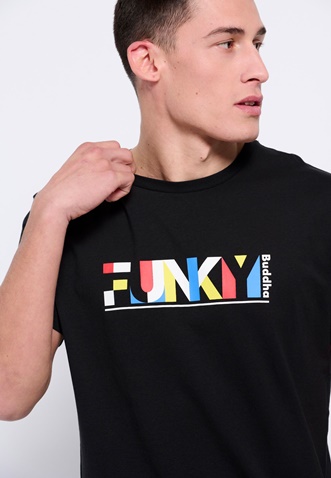 FUNKY BUDDHA-Ανδρικό t-shirt FUNKY BUDDHA μαύρο 