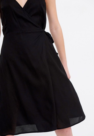 FUNKY BUDDHA-Γυναικείο κρουαζέ mini φόρεμα FUNKY BUDDHA μαύρο