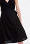 FUNKY BUDDHA-Γυναικείο κρουαζέ mini φόρεμα FUNKY BUDDHA μαύρο