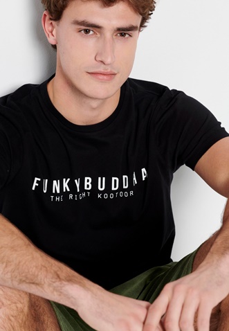 FUNKY BUDDHA-Ανδρικό t-shirt FUNKY BUDDHA μαύρο