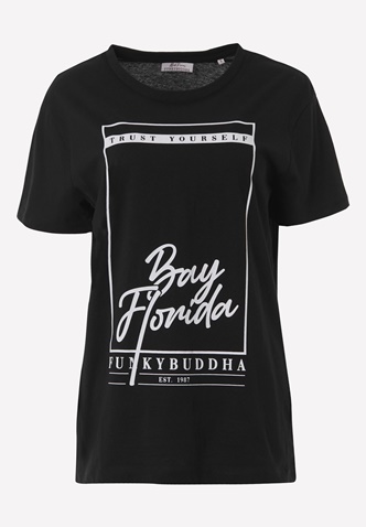 FUNKY BUDDHA-Γυναικείο t-shirt FUNKY BUDDHA μαύρο