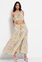FUNKY BUDDHA-Γυναικεία μακριά φούστα FUNKY BUDDHA floral πολύχρωμη