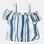 ALOUETTE-Παιδικό σετ από μπλούζα και σόρτς ALOUETTE μπλε ριγέ