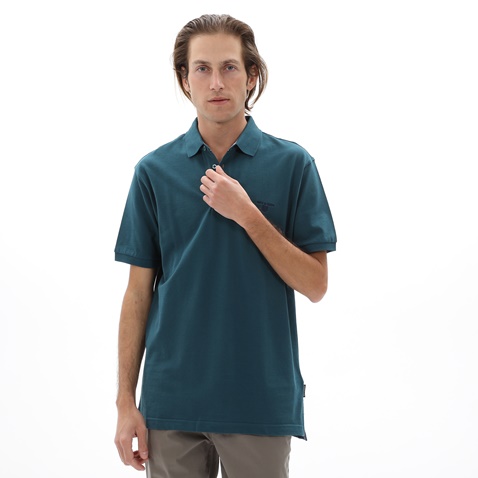 NAVY & GREEN-Ανδρική polo μπλούζα NAVY & GREEN πράσινη