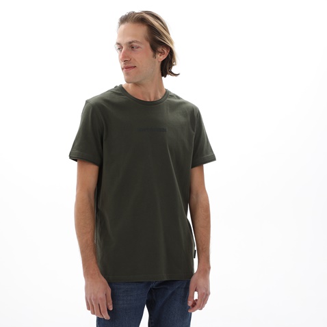 NAVY & GREEN-Ανδρικό t-shirt NAVY & GREEN χακί