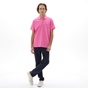 NAVY & GREEN-Ανδρική polo μπλούζα NAVY & GREEN ροζ