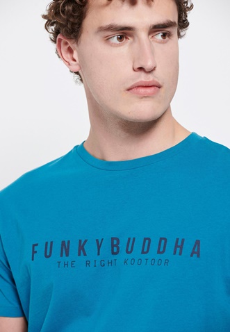 FUNKY BUDDHA-Ανδρικό essential t-shirt FUNKY BUDDHA μπλε