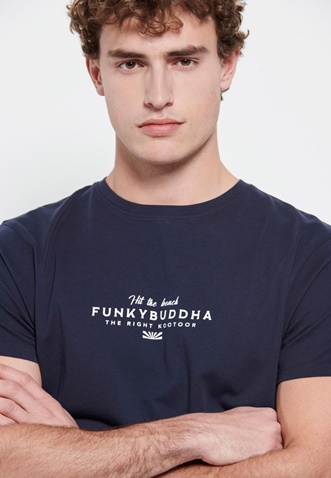 FUNKY BUDDHA-Ανδρικό t-shirt FUNKY BUDDHA μπλε