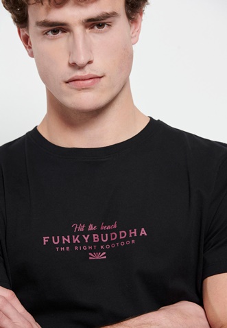 FUNKY BUDDHA-Ανδρικό t-shirt FUNKY BUDDHA μαύρο