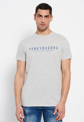 FUNKY BUDDHA-Ανδρικό t-shirt FUNKY BUDDHA γκρι