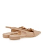 JK LONDON-Γυναικείες flat γόβες slingback JK LONDON S462B0211 μπεζ