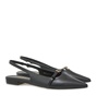 JK LONDON-Γυναικείες flat γόβες slingback JK LONDON S462B0211 μαύρες