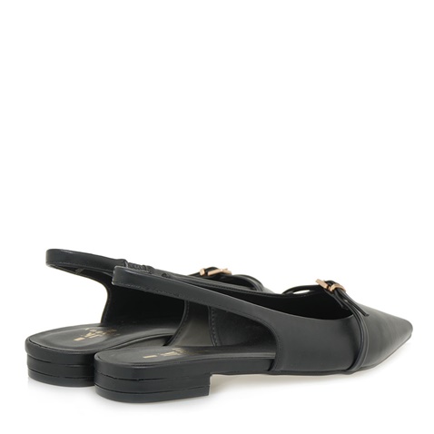 JK LONDON-Γυναικείες flat γόβες slingback JK LONDON S462B0211 μαύρες