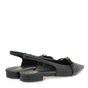 JK LONDON-Γυναικείες flat γόβες slingback JK LONDON S462B0211 μαύρες