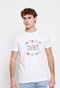 FUNKY BUDDHA-Ανδρικό t-shirt FUNKY BUDDHA λευκό