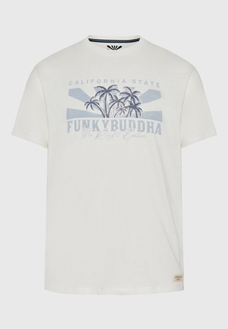 FUNKY BUDDHA-Ανδρικό t-shirt FUNKY BUDDHA λευκό 