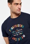 FUNKY BUDDHA-T-shirt με multicolor τύπωμα κειμένου