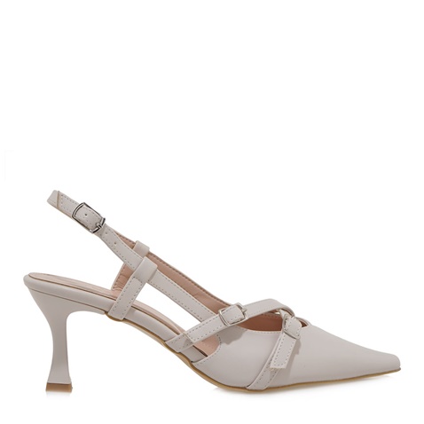 JK LONDON-Γυναικείες γόβες slingback JK LONDON S428B1913 off white