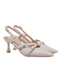 JK LONDON-Γυναικείες γόβες slingback JK LONDON S428B1913 off white