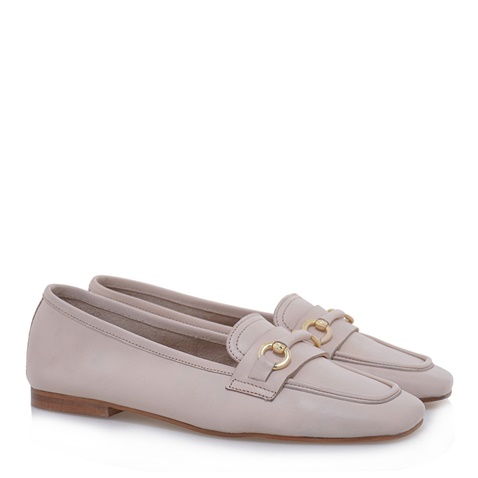 GIOVANNI MORELLI-Γυναικεία loafers GIOVANNI MORELLI S116G0341 εκρού