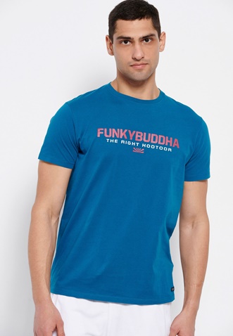 FUNKY BUDDHA-Ανδρικό t-shirt FUNKY BUDDHA μπλε