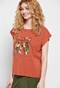 FUNKY BUDDHA-Γυναικείο t-shirt FUNKY BUDDHA πορτοκαλί