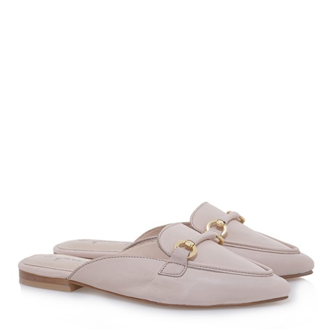 GIOVANNI MORELLI-Γυναικεία flat mules GIOVANNI MORELLI S416G6221 εκρού