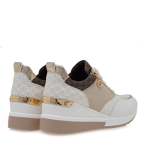 RENATO GARINI-Γυναικεία sneaker wedges RENATO GARINI S119R1923 λευκά μπεζ