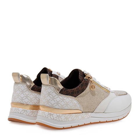 RENATO GARINI-Γυναικεία sneakers RENATO GARINI S119R5022 λευκά μπεζ