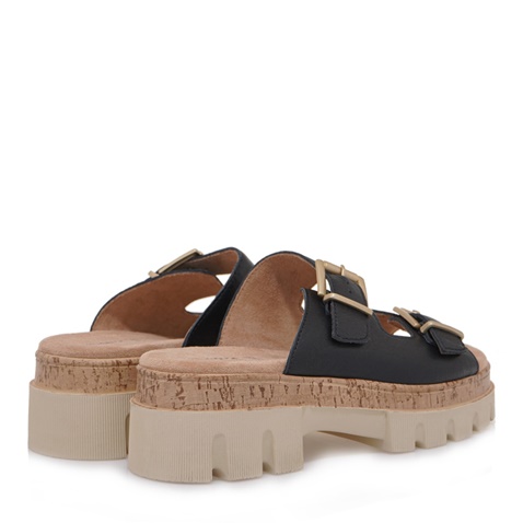 MUYA-Γυναικεία flat platforms MUYA S477W1883 μαύρα