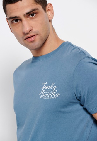 FUNKY BUDDHA-Ανδρικό t-shirt FUNKY BUDDHA μπλε