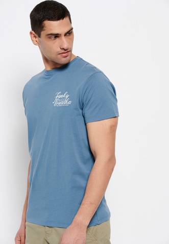 FUNKY BUDDHA-Ανδρικό t-shirt FUNKY BUDDHA μπλε