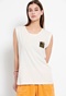 FUNKY BUDDHA-Γυναικεία αμάνικη μπλούζα FUNKY BUDDHA λευκή