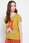 FUNKY BUDDHA-Γυναικείο t-shirt FUNKY BUDDHA λαδί