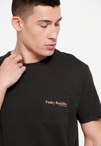 FUNKY BUDDHA-Ανδρικό t-shirt FUNKY BUDDHA μαύρο