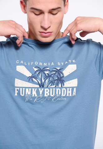 FUNKY BUDDHA-Ανδρικό t-shirt FUNKY BUDDHA μπλε