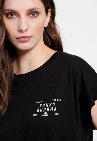 FUNKY BUDDHA-Γυναικείο t-shirt FUNKY BUDDHA μαύρο 