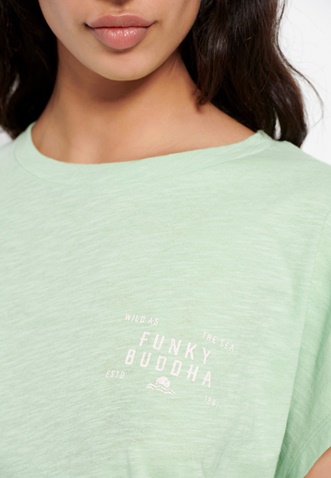 FUNKY BUDDHA-Γυναικείο t-shirt FUNKY BUDDHA  βεραμάν 