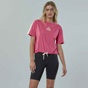 KAPPA-Γυναικείο cropped t-shirt KAPPA 1156520019 Logo Fleca ροζ