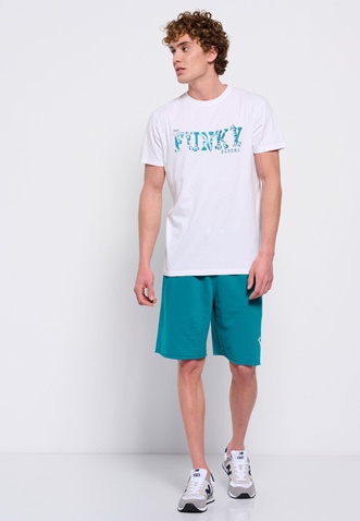 FUNKY BUDDHA-Ανδρικό t-shirt FUNKY BUDDHA λευκό