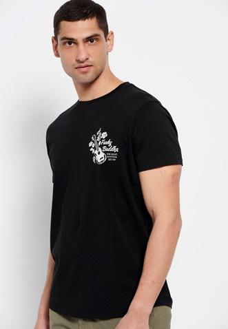 FUNKY BUDDHA-Ανδρικό t-shirt FUNKY BUDDHA μαύρο